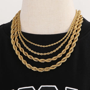 6mm Hip-Hop Stainless Steel Rope Chain