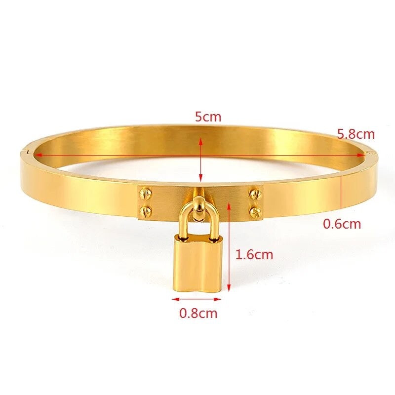 Stainless Steel Lock Bangle