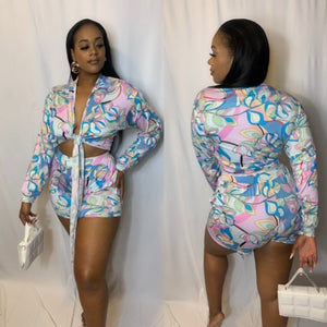 Swirl Her two-piece romper set