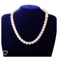 9MM Bubble Clustered Tennis Necklace