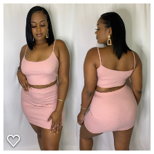 Two Piece Crop Top Set