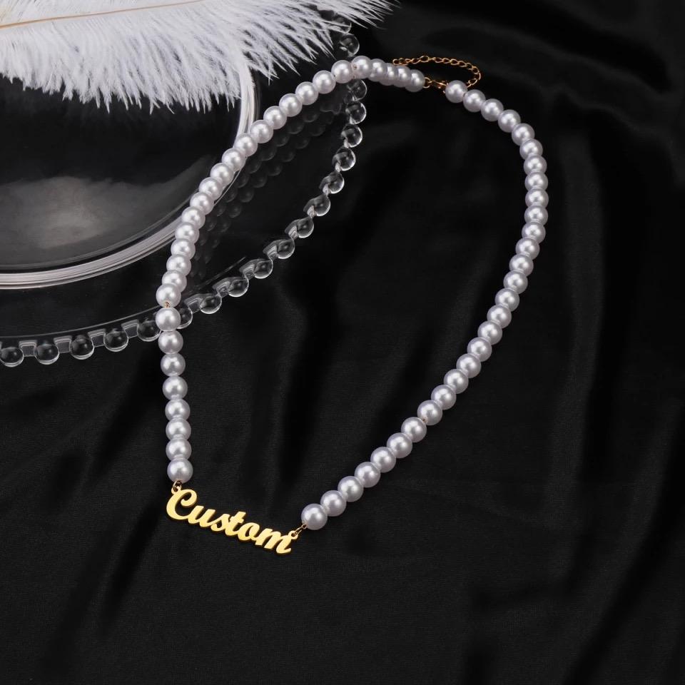 Customized Pearl Stainless Steel Necklace
